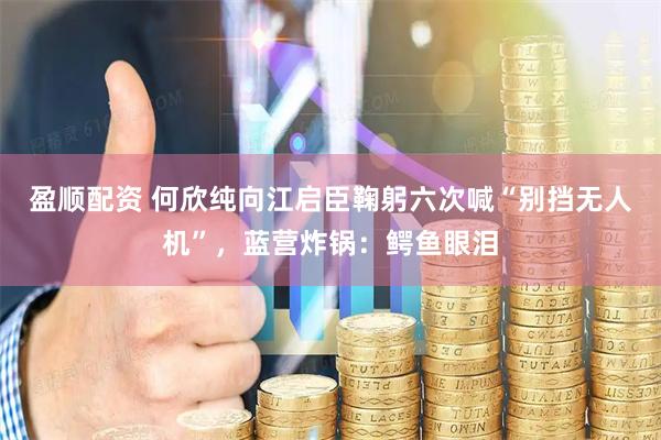 盈顺配资 何欣纯向江启臣鞠躬六次喊“别挡无人机”，蓝营炸锅：鳄鱼眼泪